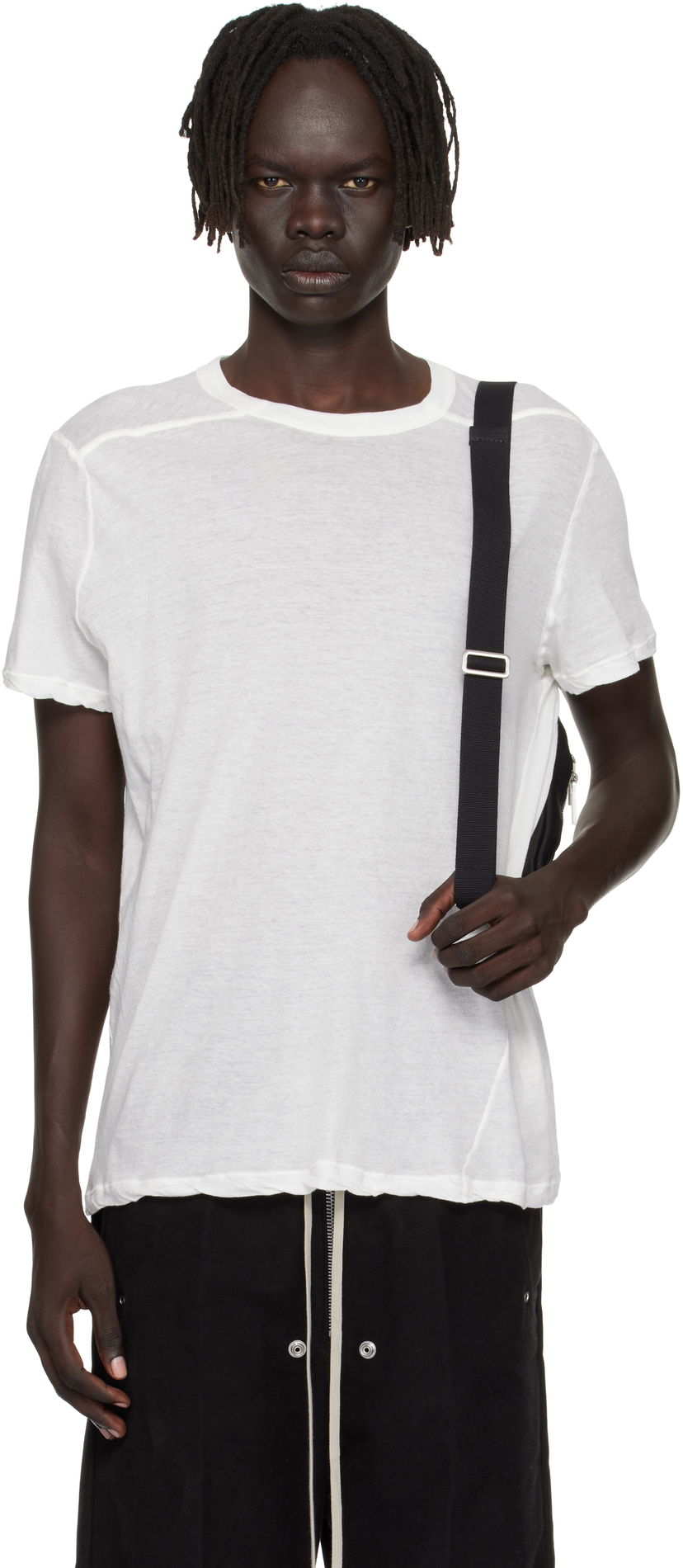 Футболка Rick Owens Rick Owens Concordians Short Level T-Shirt білий | RU02E1265 UC