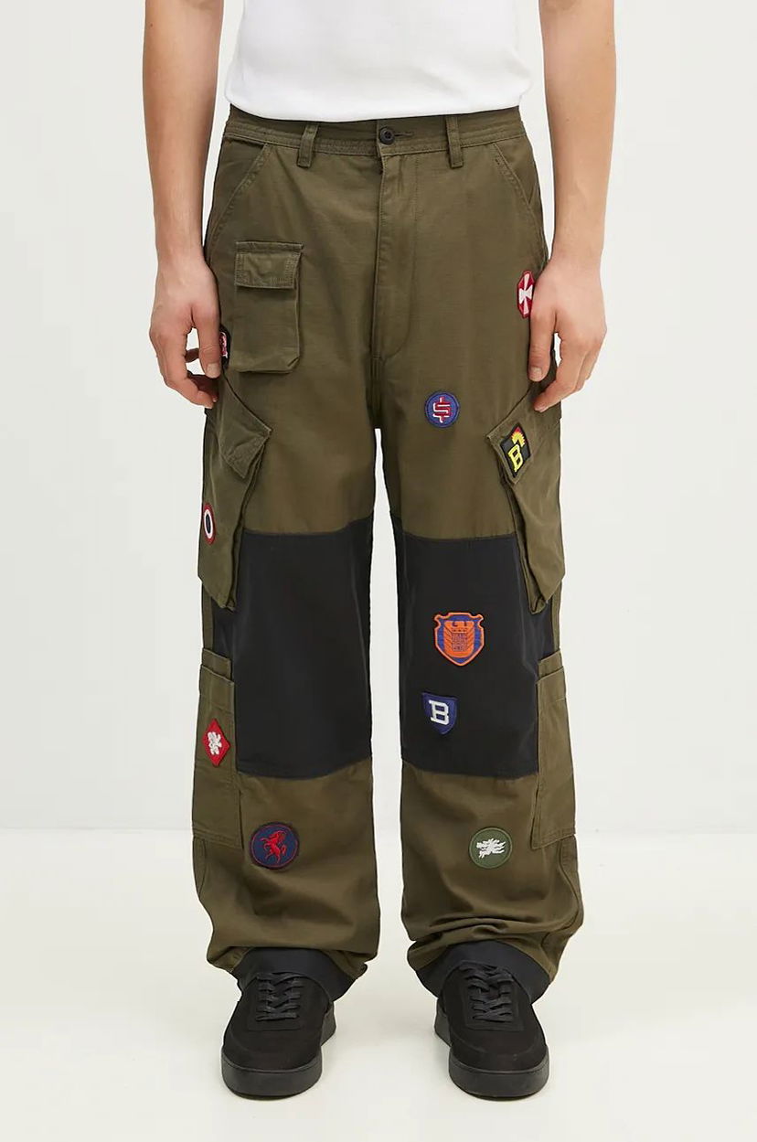 Штани карго BILLIONAIRE BOYS CLUB Cargo Pants With Patches Зелений | B24315