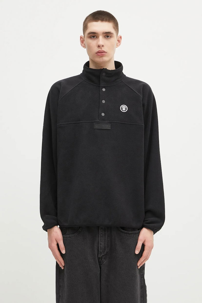 Світшоти AAPE by A Bathing Ape AAPE Now Crew Neck Fleece Sweatshirt чорний | AAPSWMB322XXN