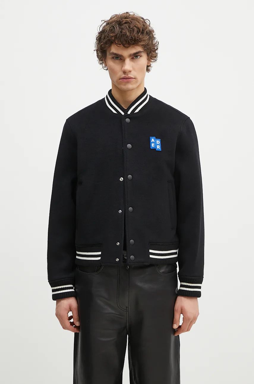 Куртка бомбер ADER ERROR Wool Varsity Jacket чорний | BM42FYJK0504BK, 0