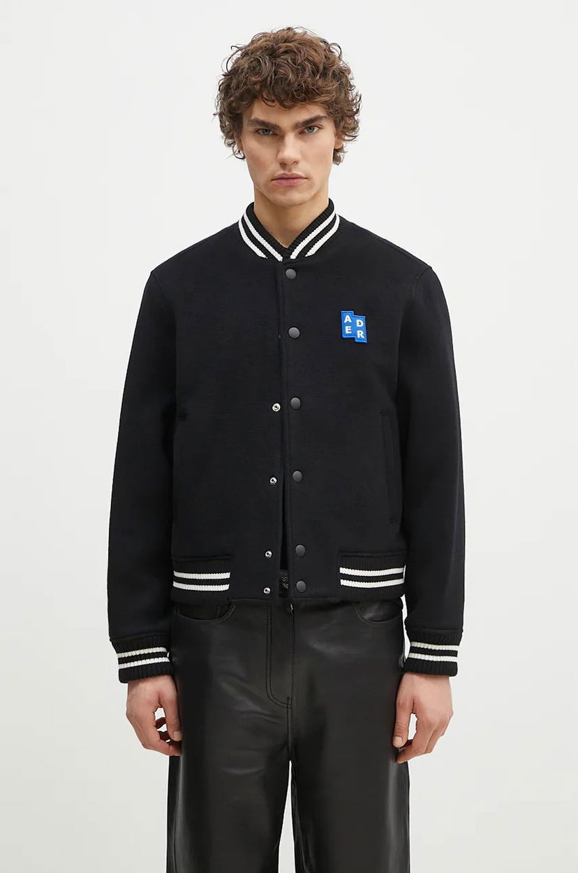 Куртка бомбер ADER ERROR Wool Varsity Jacket чорний | BM42FYJK0504BK