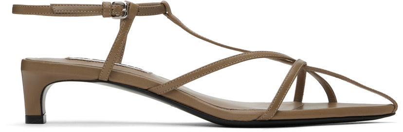 Кросівки та взуття Jil Sander Jil Sander High Heeled Tie Sandals Коричневий | J15WP0129_P8389