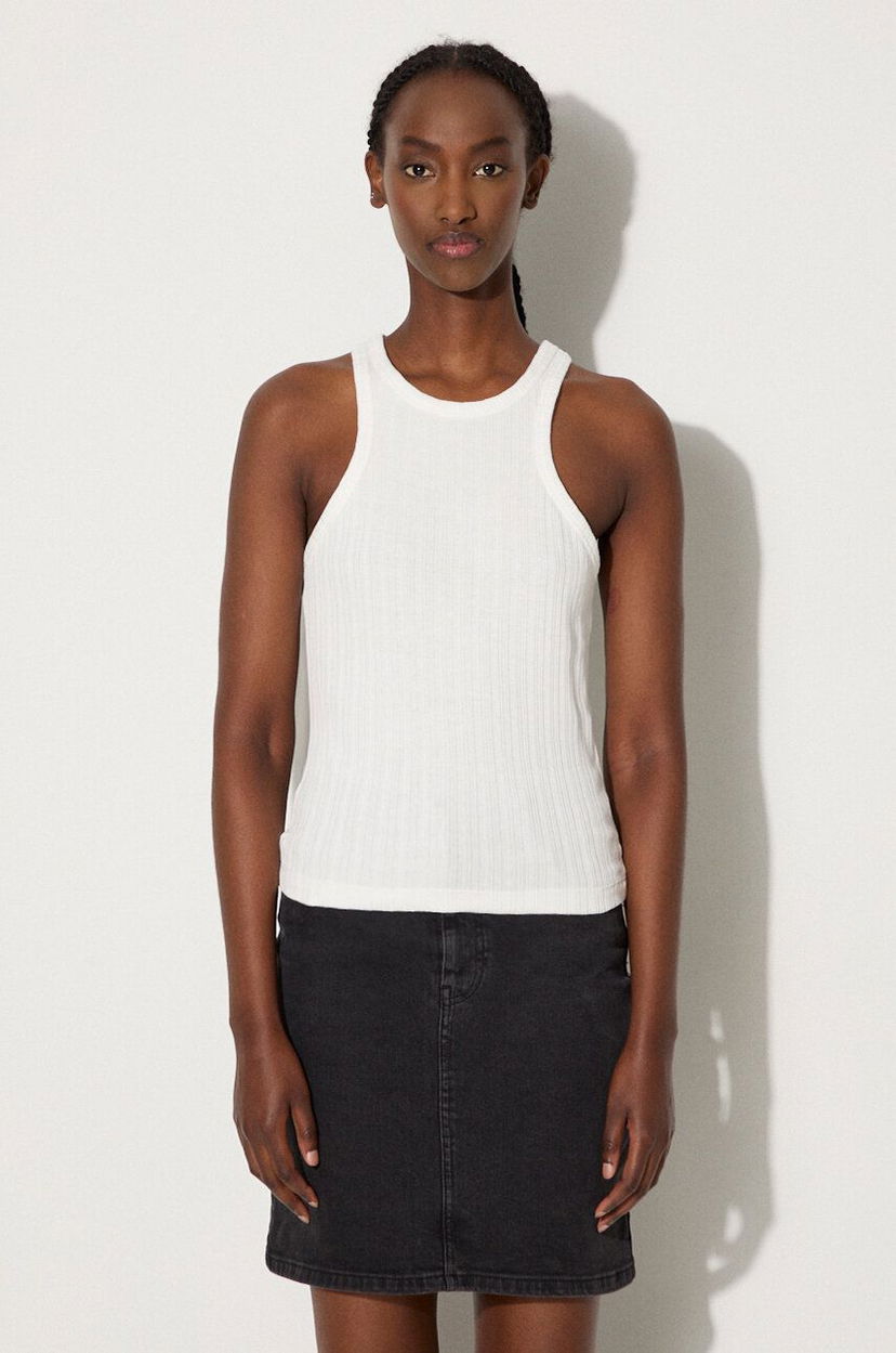 Безрукавка Samsoe Samsoe Samsoe Samsoe SAHELENE Fitted Ribbed Tank Top білий | F24200135