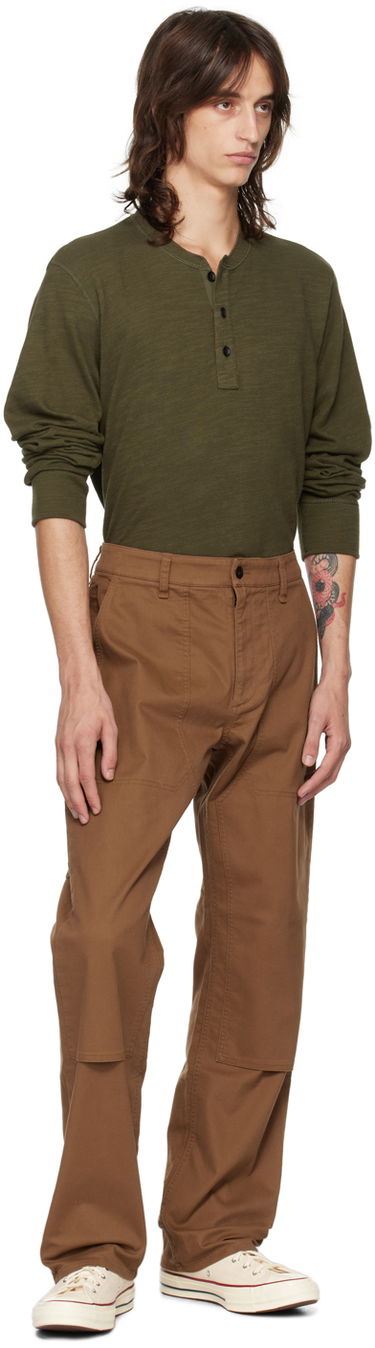 Футболка rag & bone Rag & Bone Classic Flame Henley Зелений | MBC22FT037TL37, 3
