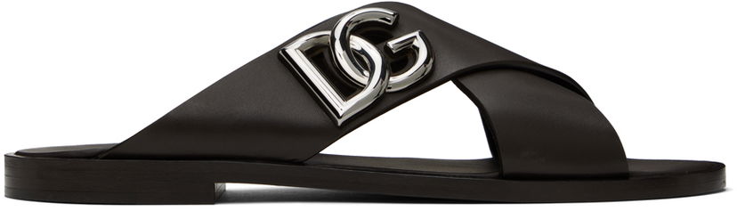Кросівки та взуття Dolce & Gabbana DG Light Slides чорний | A80440AO602
