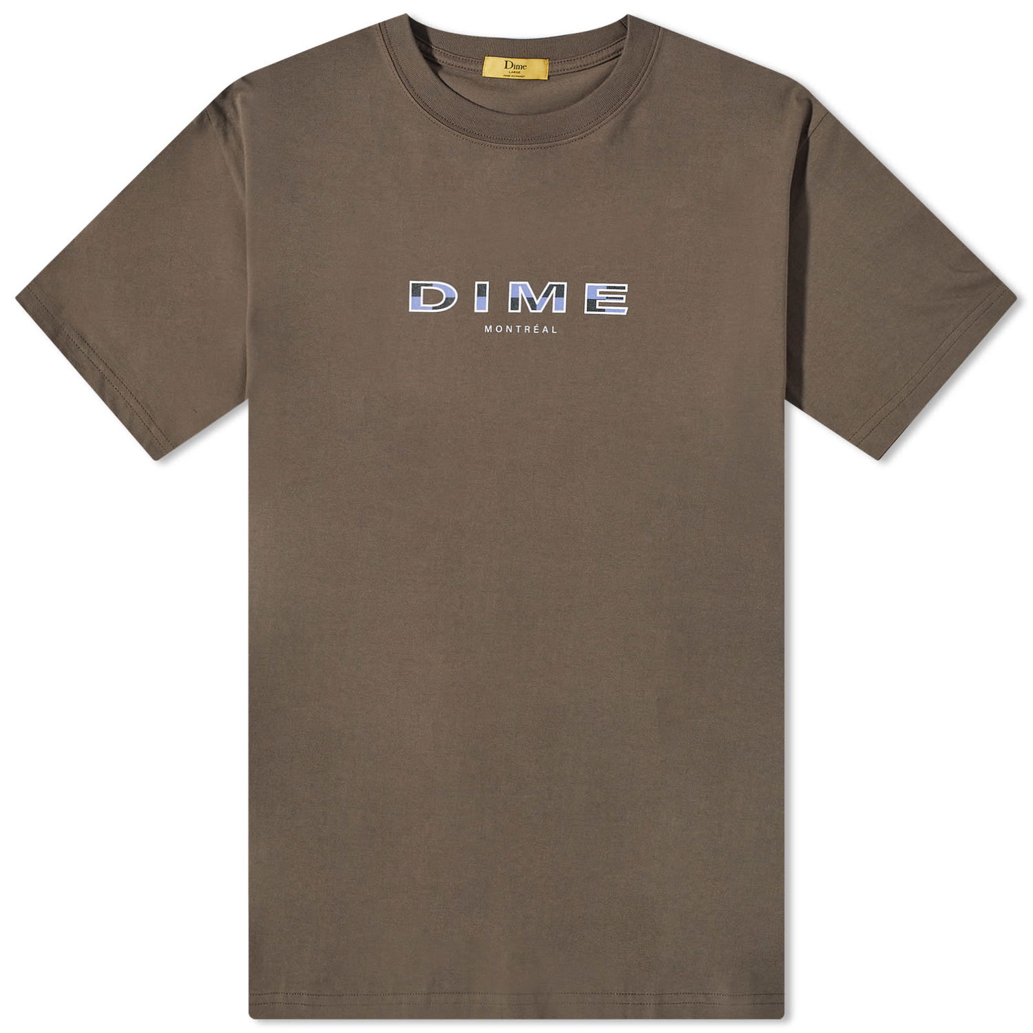 Футболка Dime Block Font T-Shirt "Driftwood" Коричневий | DIMESU2323DRI, 0