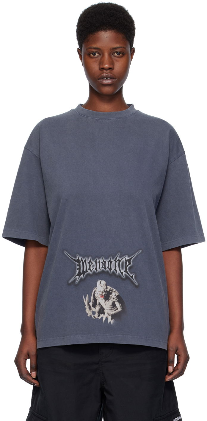 Футболка We11done We11done Monster Graphic T-Shirt Синій | WD-TT0-24-720-U-NV