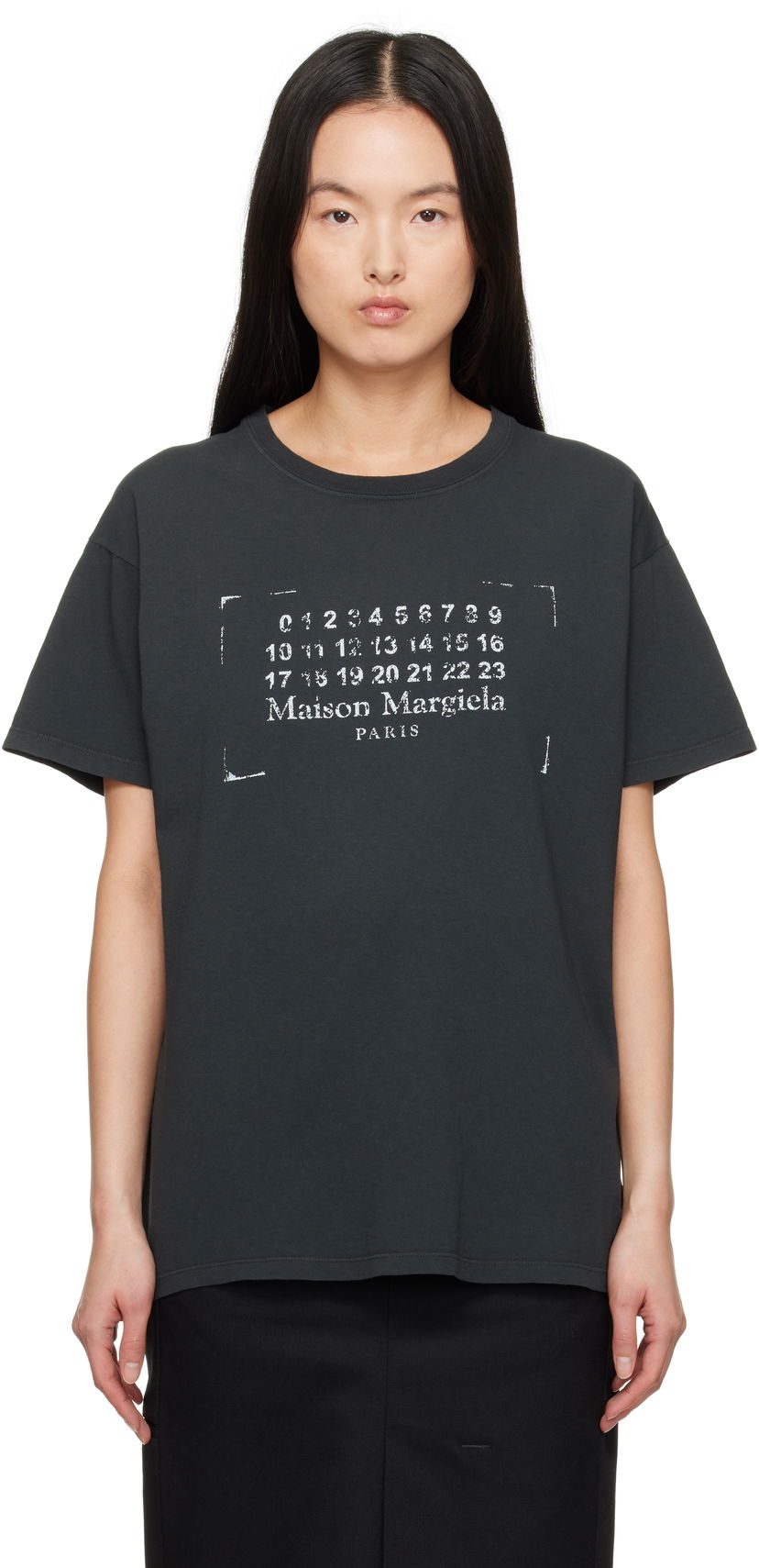 Футболка Maison Margiela Maison Margiela Stamp Logo T-Shirt чорний | S51GC0534 S24575