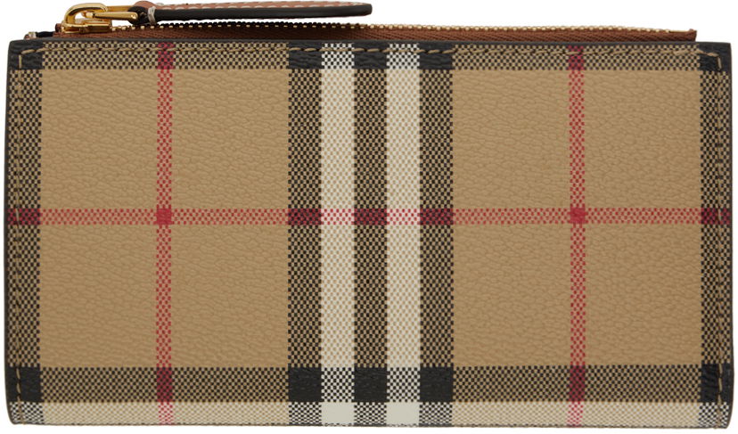 Гаманець Burberry Check Medium Bifold Wallet бежевий | 8079203