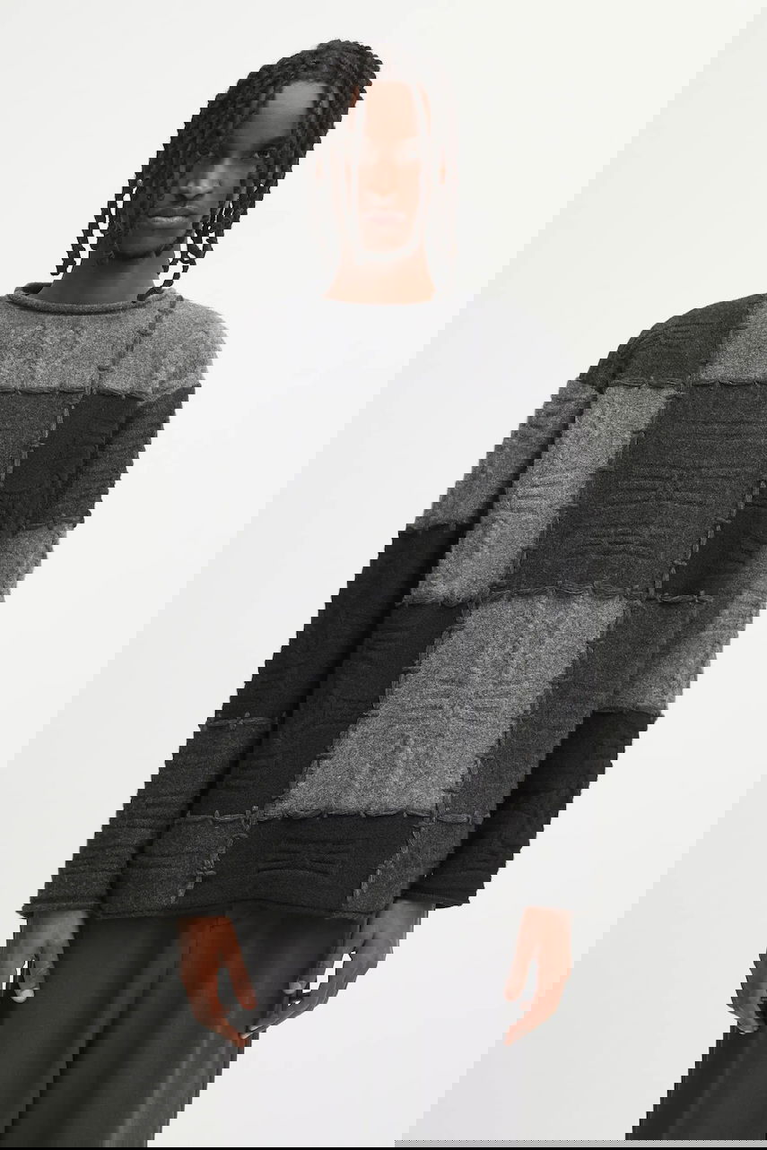 Cветр ADER ERROR Patchwork Textured Knit Sweater with Exposed Stitching Різнокольоровий | BO01FWKT0301BK, 0