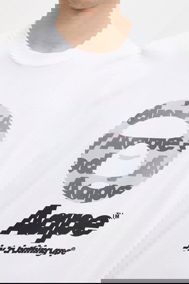 Футболка AAPE by A Bathing Ape AAPE Basic Print T-Shirt білий | AAPTEM1639XXO, 3
