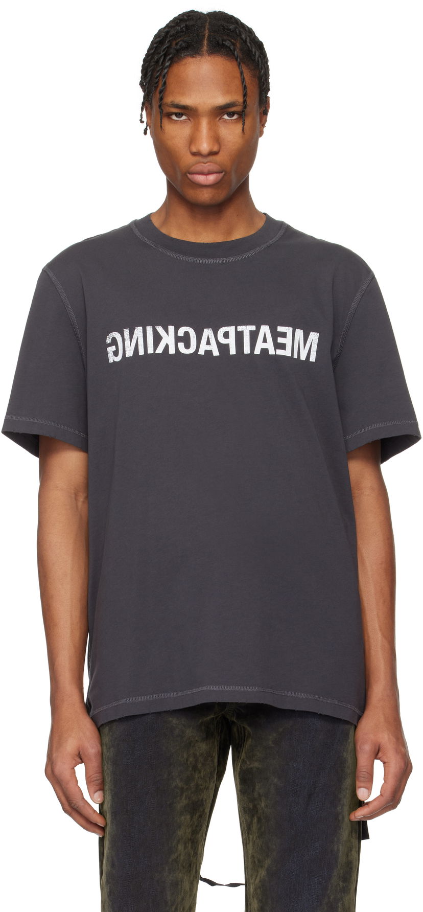 Футболка Helmut Lang Helmut Lang 'Meatpacking' T-Shirt Сірий | O10HM514
