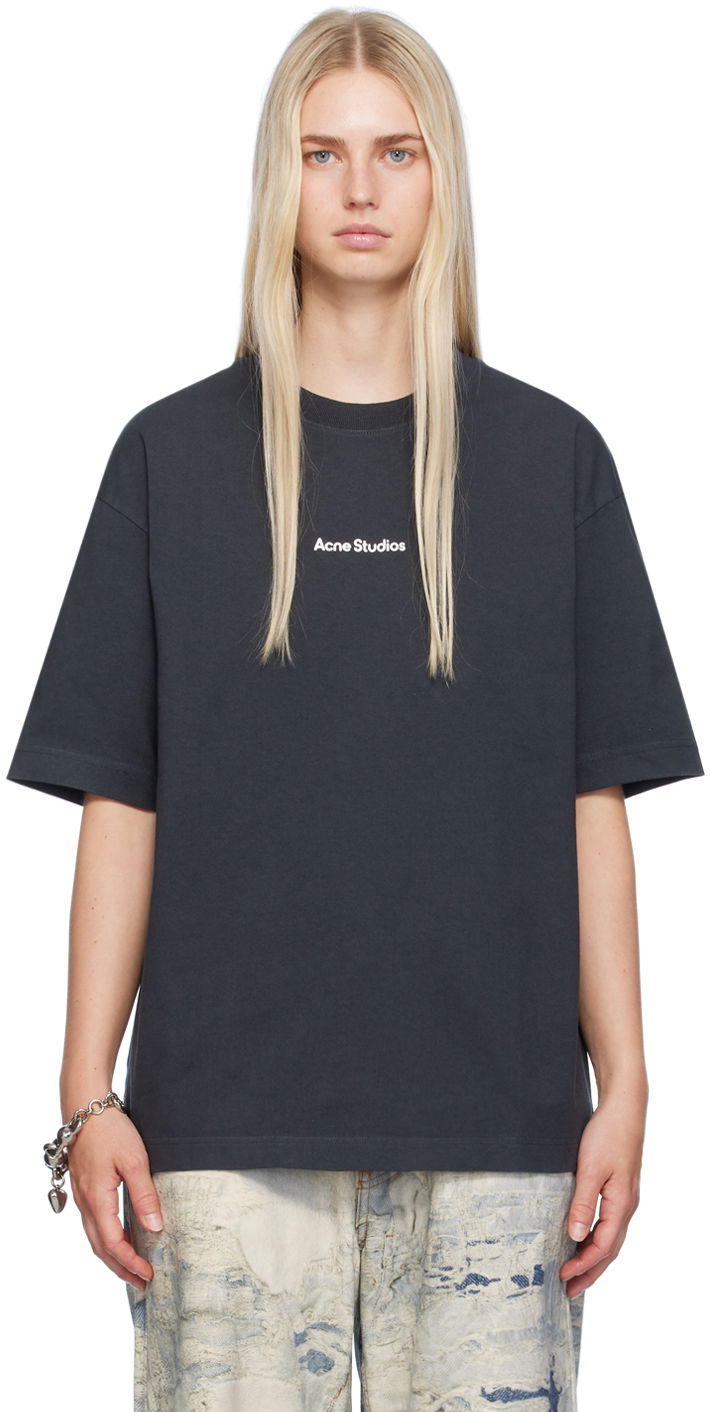 Футболка Acne Studios Black Printed T-Shirt чорний | CL0274-