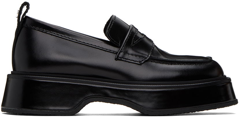 Кросівки та взуття AMI Square Toe Loafers чорний | USV052.AL0016