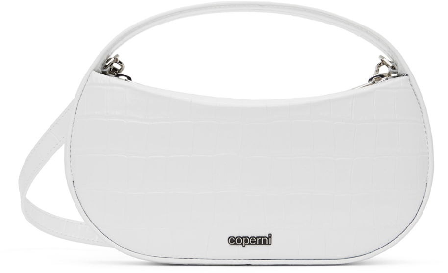 Сумочка Coperni Coperni Small Sound Swipe Croco Bag білий | COPBA72BIS838B, 0