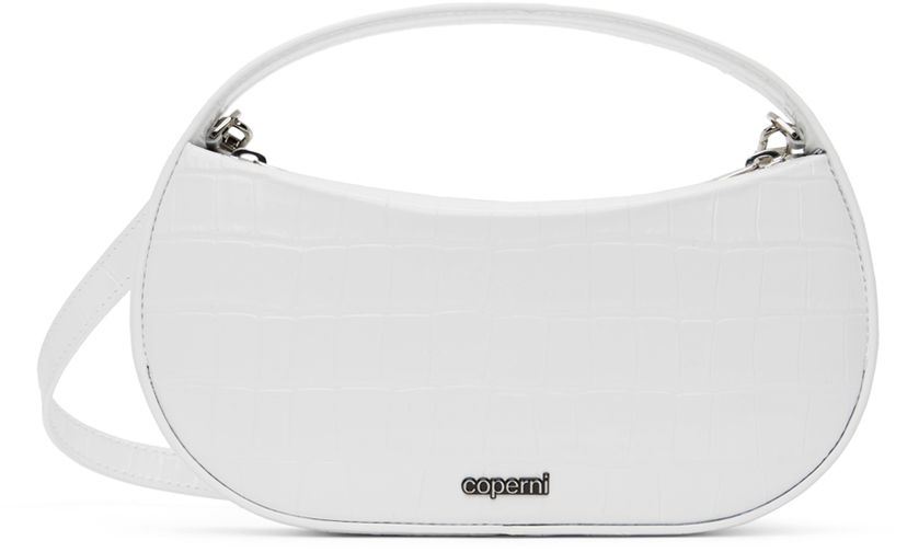 Сумочка Coperni Coperni Small Sound Swipe Croco Bag білий | COPBA72BIS838B