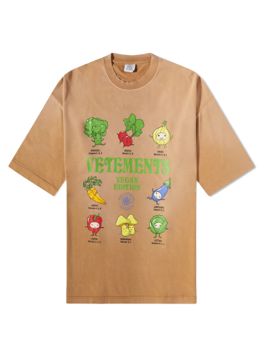 Футболка VETEMENTS Vegan Logo T-Shirt бежевий | UE54TR250E