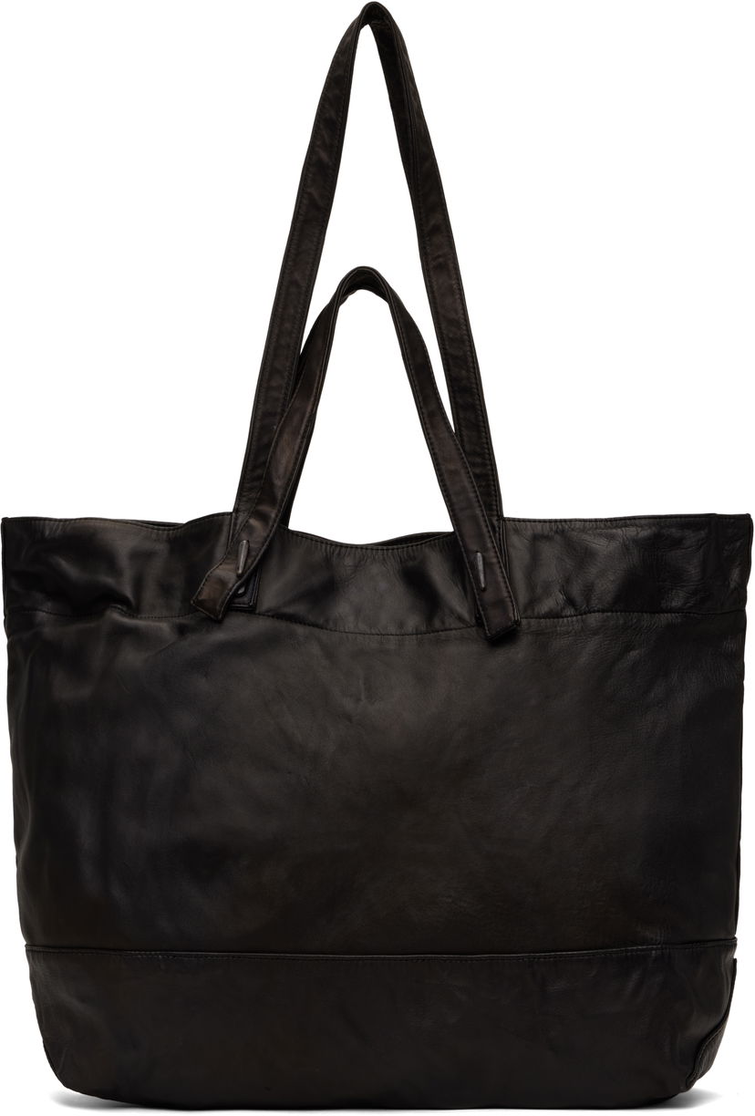 сумка-тоут Yohji Yamamoto YOHJI YAMAMOTO Horse Double Handle Leather Tote чорний | HP-I01-770