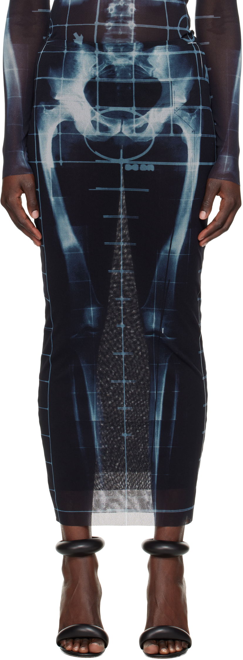 плаття Jean Paul Gaultier Jean Paul Gaultier 'The Squeletor' Maxi Skirt чорний | 25/33-F-JU144-T580-005956