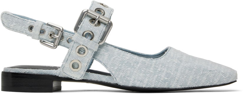 Одяг rag & bone Rag & Bone Moto Astra Slingback Slippers Синій | WFF25SF1013CO13