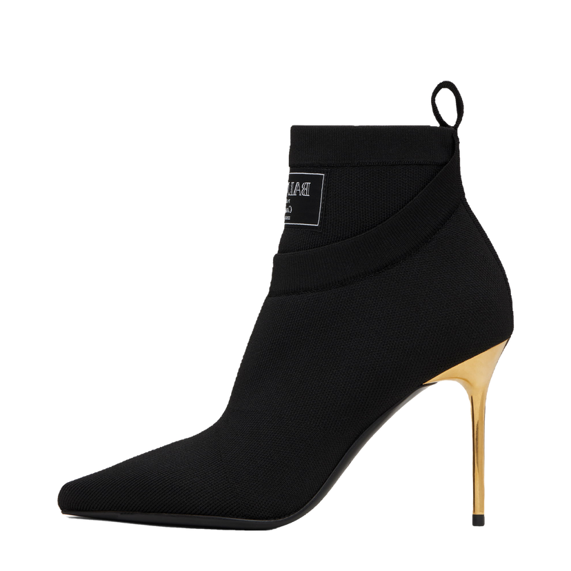 Кросівки та взуття Balmain Crewneck Knit Ankle Boots чорний | EN1TE102TKAB