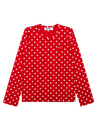 Футболка Comme des Garçons PLAY Polka Dot T-Shirt Червоний | az t165 051 3