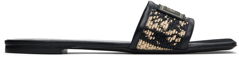 Аксесуари Versace Versace Logo Patch Slides чорний | 1016941_1A12026_6X600