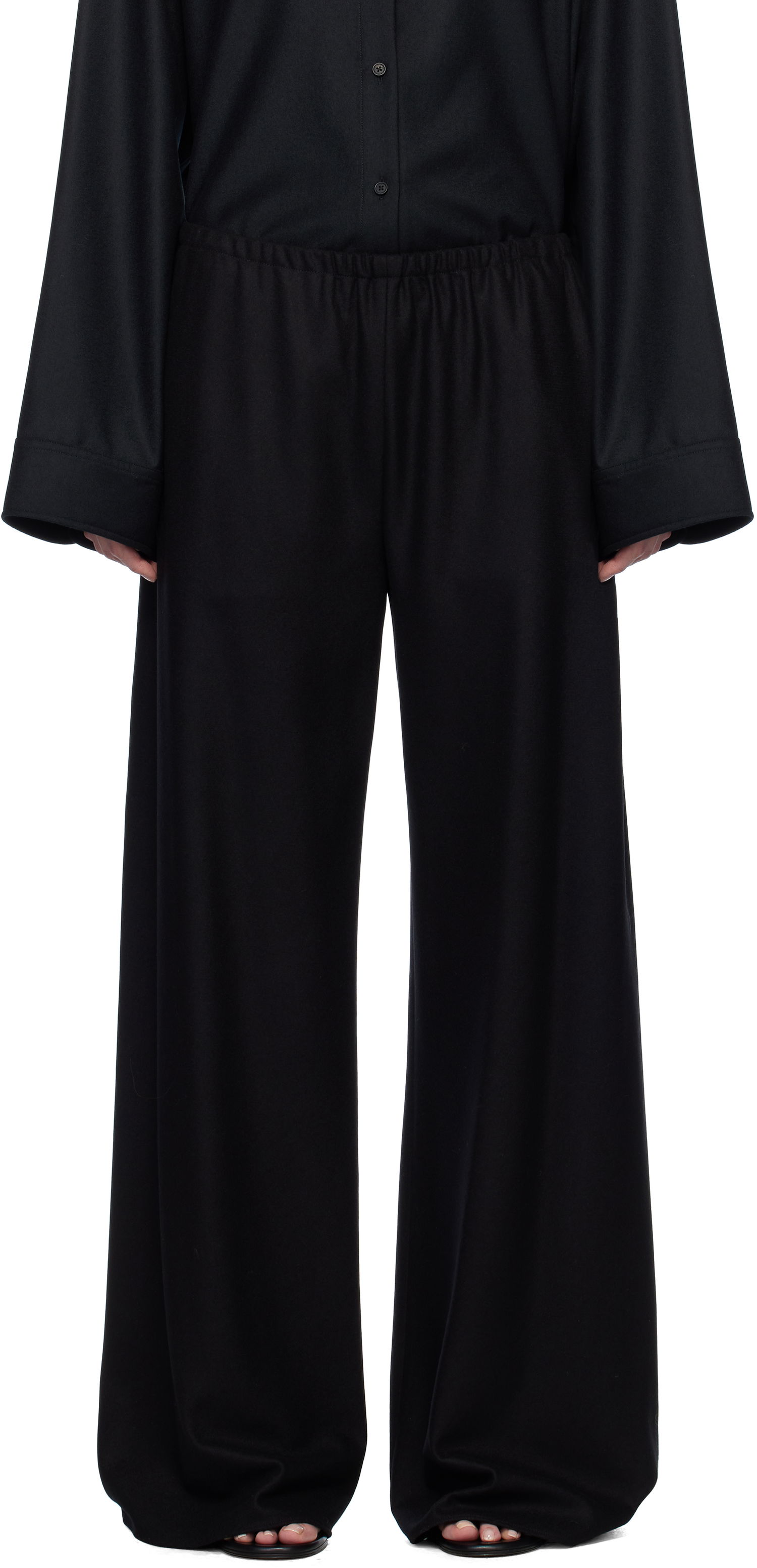 Штани The Row The Row Gala Wide-Leg Trousers чорний | 1766-W3301, 0