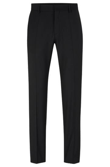 Штани BOSS Slim-Fit Virgin-Wool Blend Trousers чорний | 50482735
