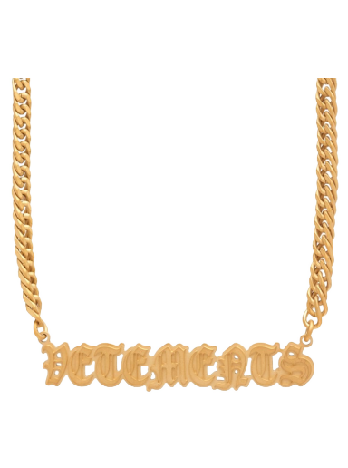 Кольє VETEMENTS Gothic Logo Necklace Металік | UE63NE150G