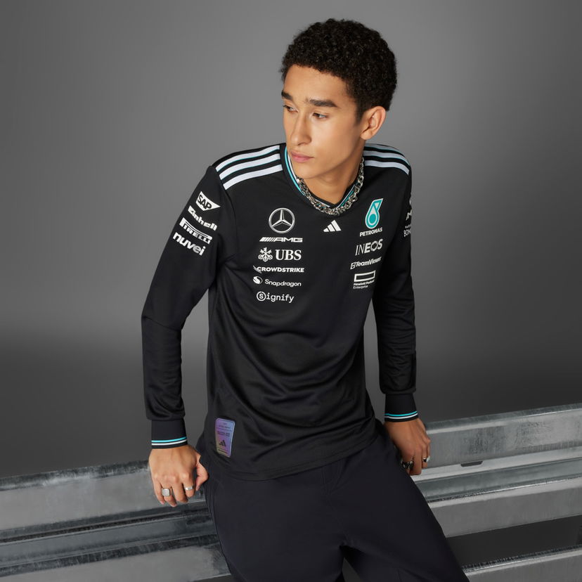 Джерсі adidas Performance Mercedes-AMG Petronas Formula One Team Authentic Long Sleeve T-Shirt чорний | JW5359