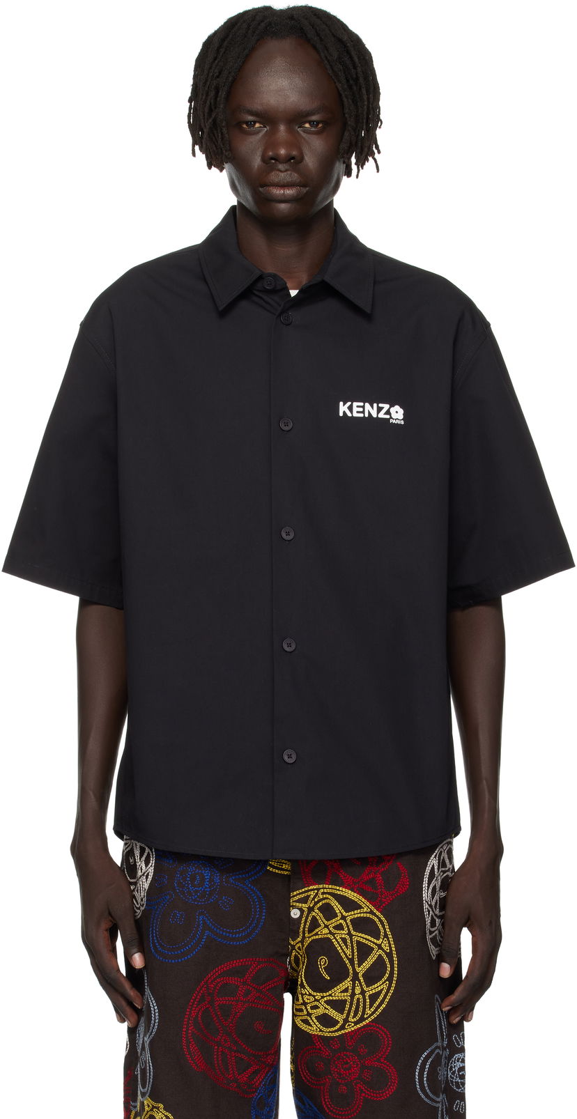 Сорочка KENZO Kenzo Paris 'Boke Flower 2.0' Button-Up Shirt чорний | FF55CH1299LP