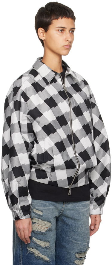Куртка бомбер ADER ERROR Check Print Zip-Up Jacket чорний | BMADFWJK1001WH, 1