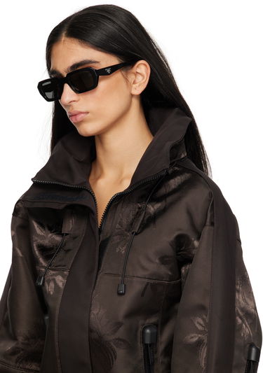 Сонцезахисні окуляри Prada Angular Rectangle Acetate Sunglasses чорний | 0PR A12S 8056597967884, 3