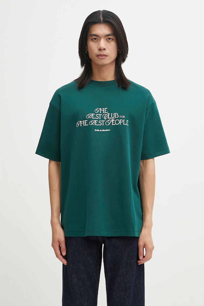 Футболка Drôle de Monsieur Drôle de Monsieur Le T-shirt "The Best Club" T-Shirt Зелений | I.TS273.CO002