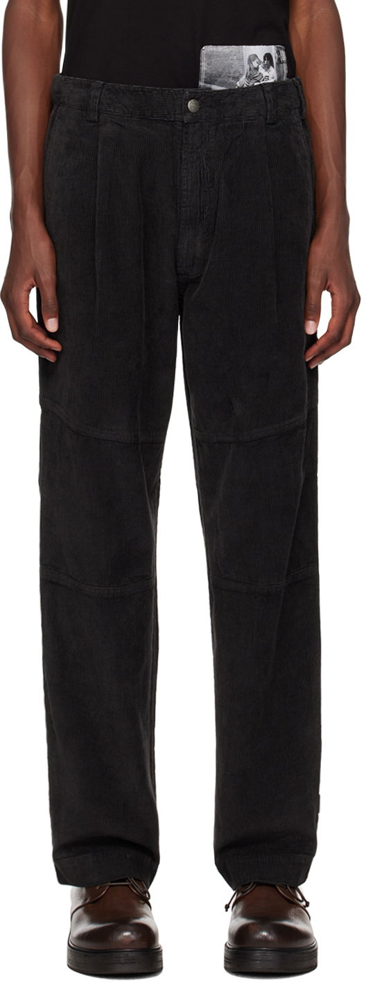 Штани Maharishi Black Hemp Cord Carpenter Trousers чорний | 5290