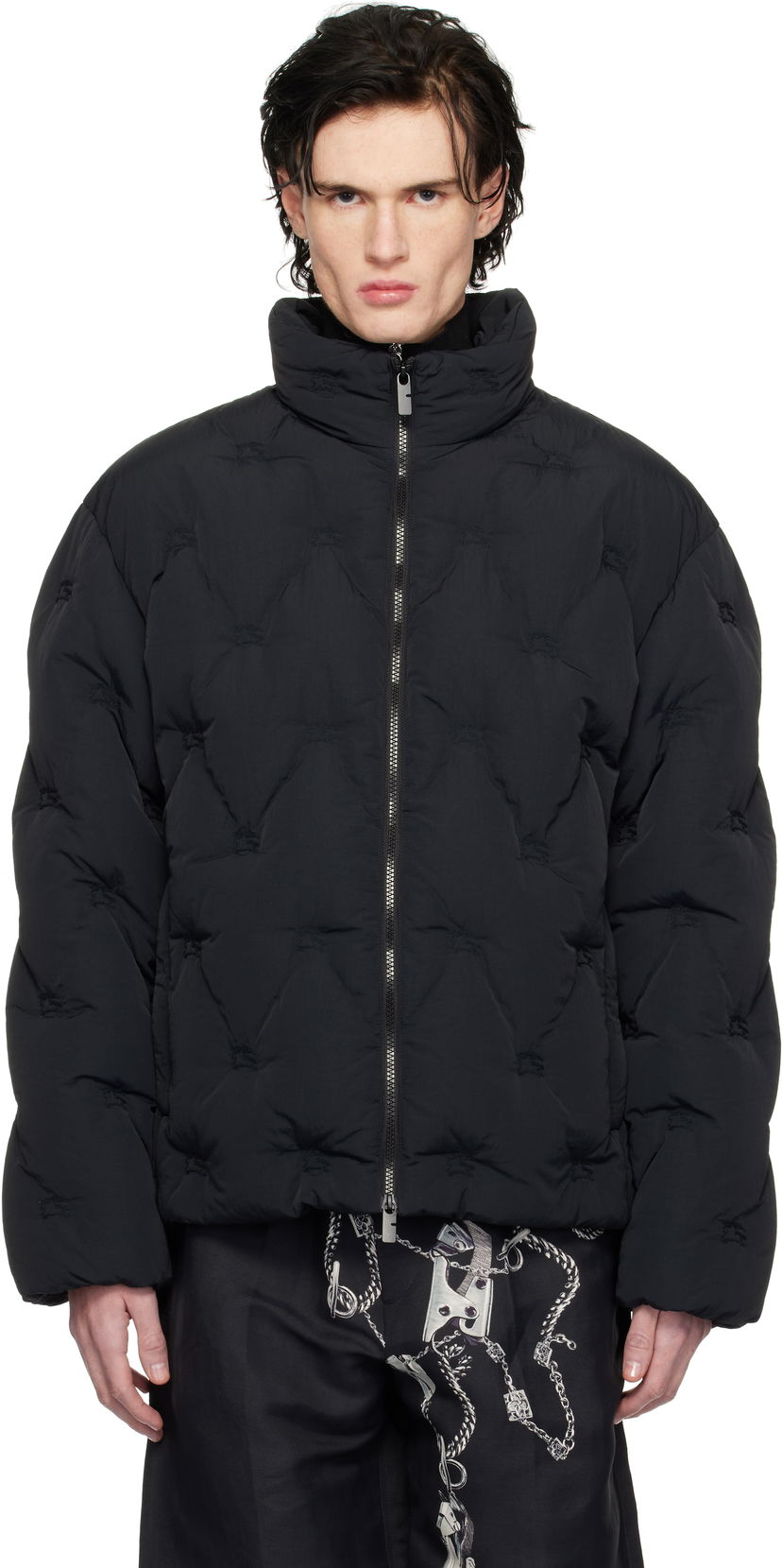 Пуховик Burberry Preston Padded Down Jacket чорний | 8108402