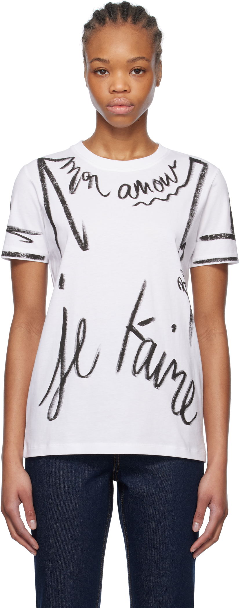 Футболка Balmain Balmain Short-Sleeved 'Je T'aime' T-Shirt білий | EF1EF000GE35