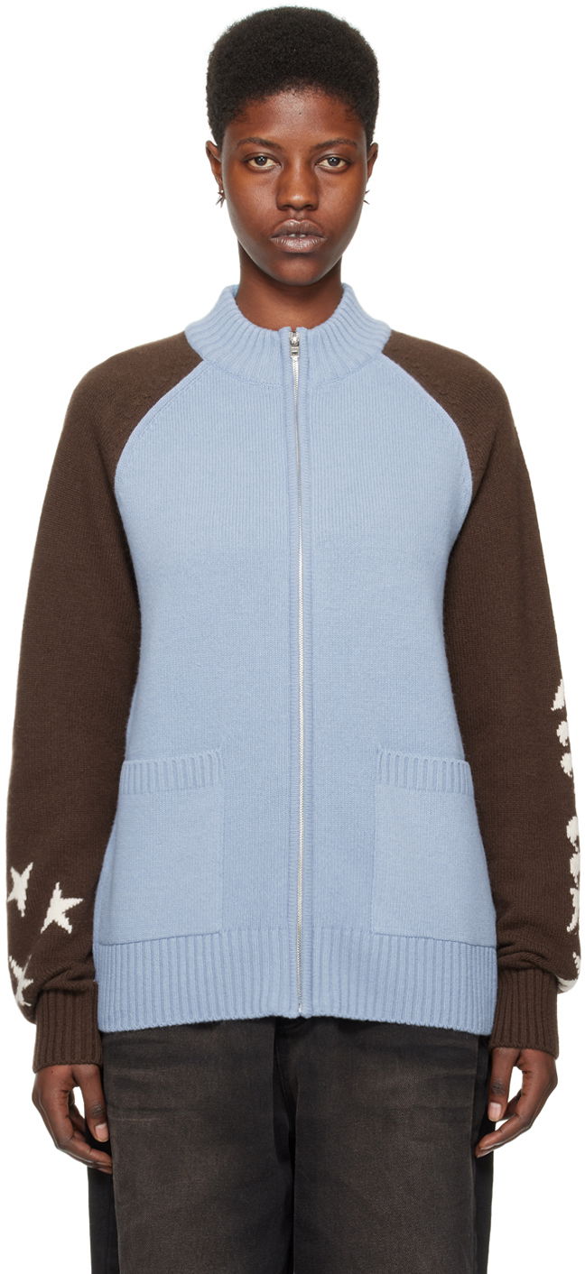 Cветр We11done We11done Zip Cardigan Синій | WD-KJ0-24-620-U-SK
