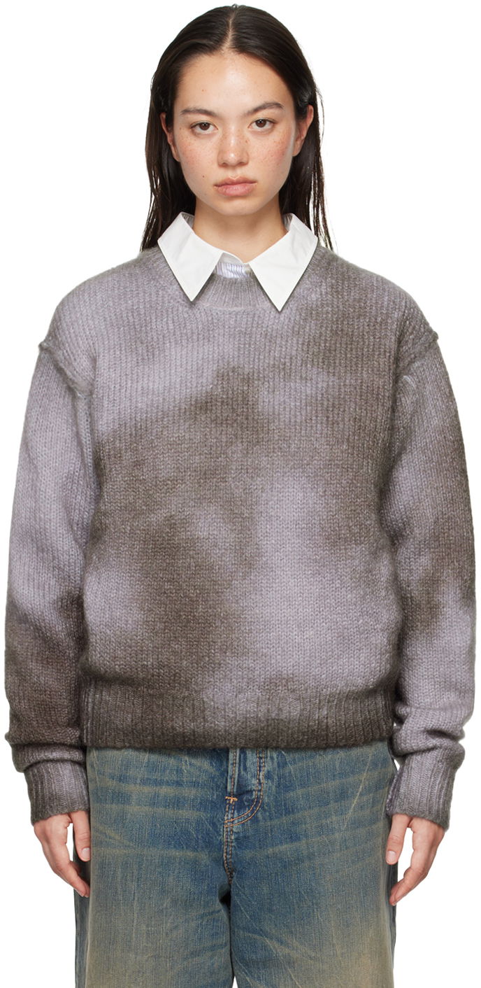 Cветр Acne Studios Sprayed Crewneck Sweater Сірий | A60546-