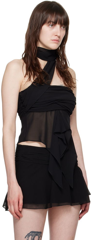 Безрукавка GUIZIO Guizio Wrap Camisole Top чорний | H23115W034, 4