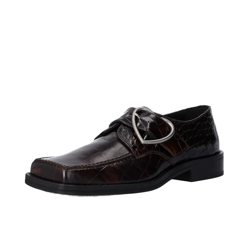 Кросівки та взуття Martine Rose Square Toe Buckle Loafer Коричневий | 1055LE01710W