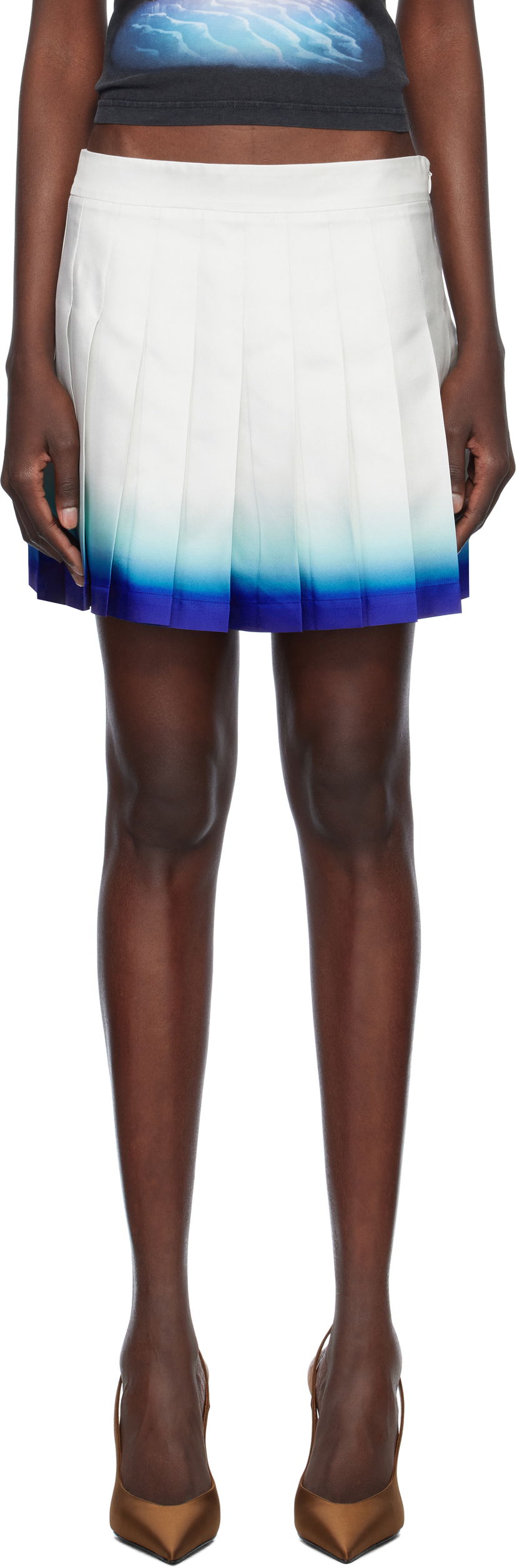 Спідниця Casablanca Casablanca Casa Way Skate Pleated Silk Miniskirt Різнокольоровий | WS25-SK-032-01