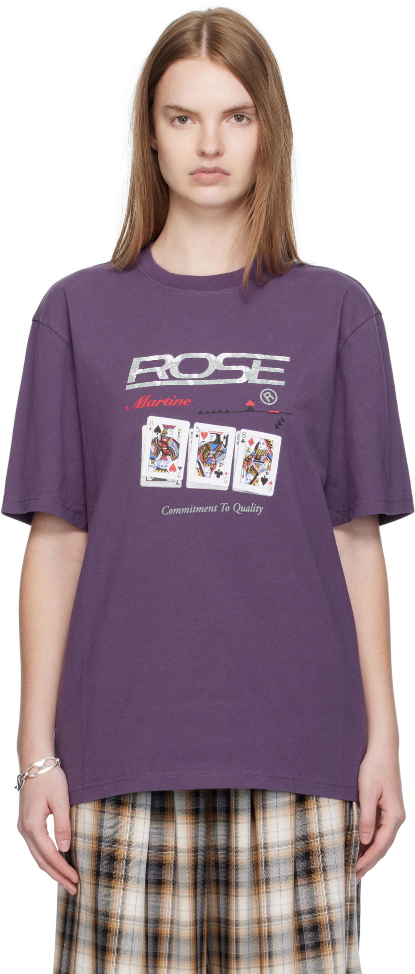 Футболка Martine Rose Martine Rose Classic Playing Cards Graphic Tee Фіолетовий | 603JE01605FA