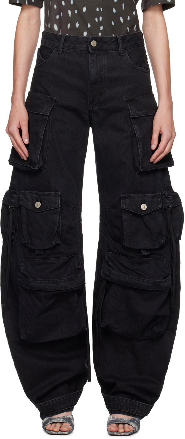Джинси The Attico Attico Fern Cargo Jeans чорний | 236WCP84 D066