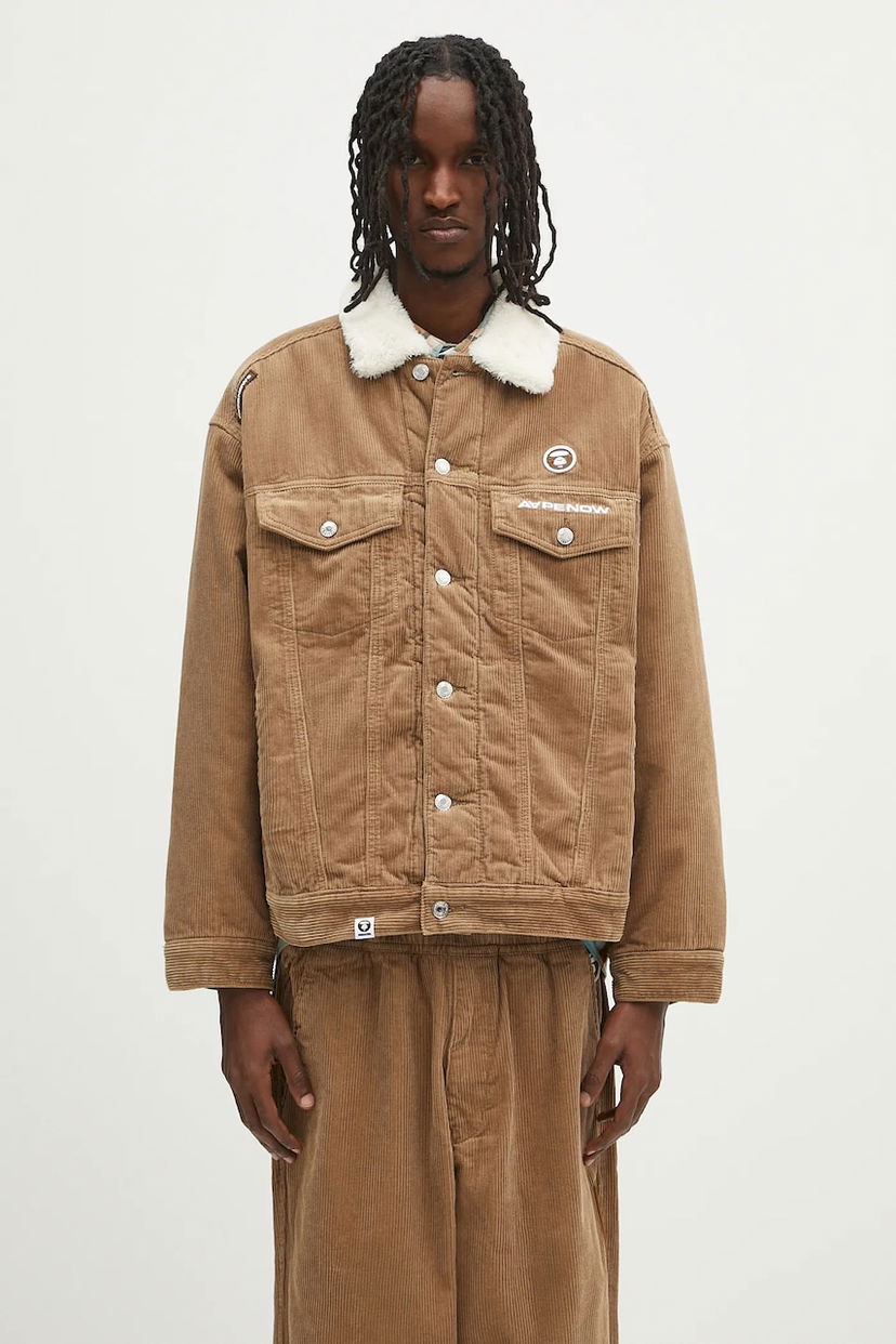 Куртка AAPE by A Bathing Ape AAPE Now Corduroy Jacket Коричневий | AAPJKM7660XXN