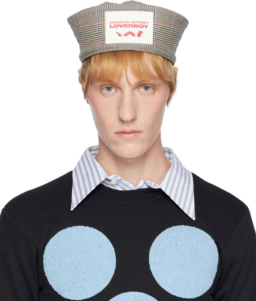 Cветр Charles Jeffrey Loverboy Charles Jeffrey LOVERBOY Sailor Prince of Wales Check Hat чорний | 054131603