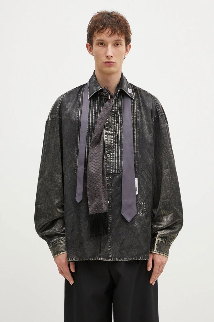 Сорочка Maison MIHARA YASUHIRO Maison MIHARA YASUHIRO Accessories Mixed Relaxed Longsleeve Shirt Сірий | J13SH185