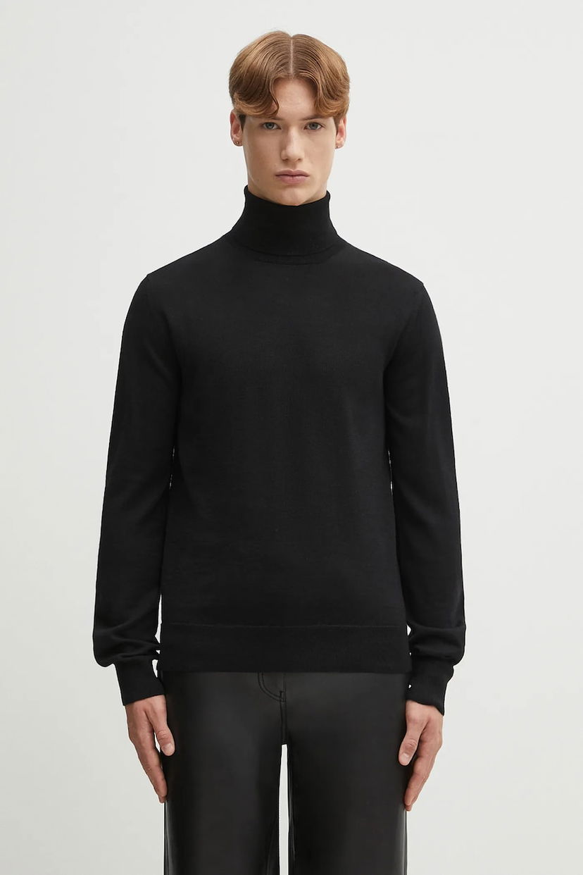 Cветр Maison Margiela MM6 Maison Margiela Wool Turtleneck Sweater чорний | SH0HA0006.M13133.900