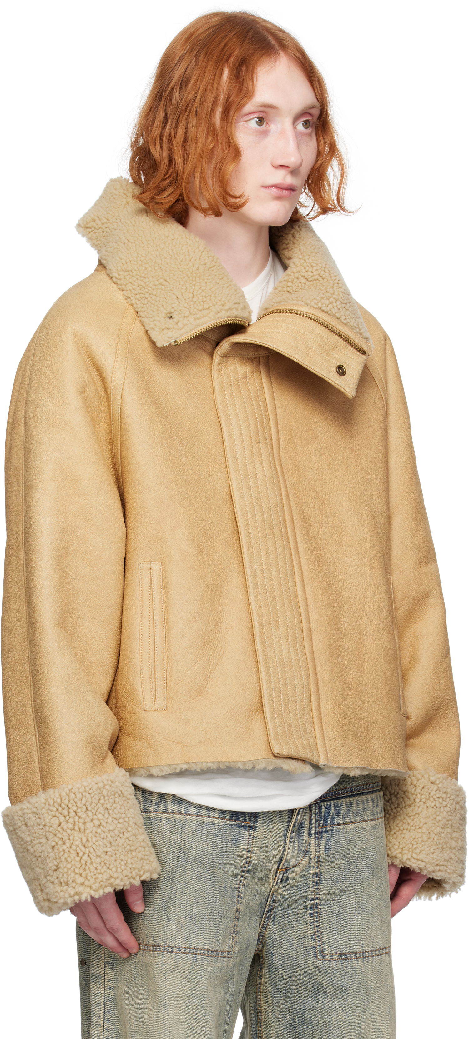 Пальто Entire Studios Entire Studios Bulk Shearling Jacket бежевий | ES2612CA, 1
